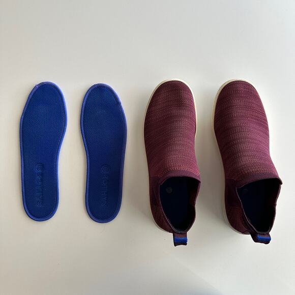 Rothy's Chelsea Recycled Washable Slip On Comfort Ankle Boot Plum Melange wmn 9 - Picture 6 of 9